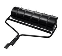 Rouleau à gazon de jardin et colliers d aérateur noir 63 L fer
