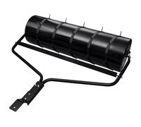 Rouleau à gazon de jardin et colliers d aérateur noir 63 L fer