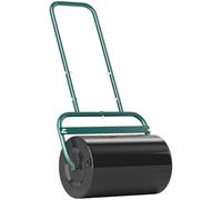 Rouleau à Gazon Outsunny Rouleau de Jardin pouvant être rempli d'eau ou de Sable, Rouleau Manuel de 50 cm de Large avec poignée en U, Volume de Remplissage de 38 litres, Rouleau à Gazon en Acier,
