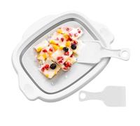 Rouleau à glace, machine à glace laminée instantanée,Rouleau à crème maison avec 2 spatules - Poêle à rouleau sucré, froide instantanée pour la fabrication de crème glacée