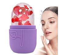 Rouleau à glace pour le visage - Masseur froid apaisant, rouleau raffermissant de la peau, outil de glace faciale en acier inoxydable avec prise en main confortable, accessoire de beauté pour la