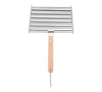 Rouleau à Hot-dog en Acier Inoxydable Démontez le Support à Hot-dog 6 Rouleaux 5 Capacités de Hot-dog, Gril à Saucisses avec Manche en Bois Extra Long (S 23 cm)