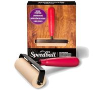 Rouleau à Main Speedball de Luxe en Caoutchouc Doux, Bordeaux, 4-inch