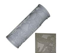 Rouleau à motifs d'argile - Outil de modélisation de texturation, fournitures avec motifs d'animaux pour la sculpture en céramique du bois dur avec motifs gravés Rouleau de poterie avec prise en main
