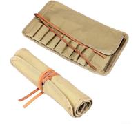 Rouleau à outils en toile 8 poches pour outils à main, clés, burins, quincaillerie - Trousse de bricolage 45 x 26 cm