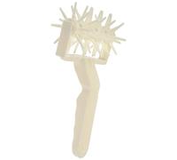 Rouleau à Pâte à Pizza Blanc en PP, Outil de Perçage pour Cuisson | Rouleau à Aiguilles Large, Manche Long et Cadre Rectangulaire, Surface Lisse sans Bavures, Contact Alimentaire Sûr,