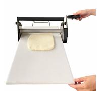 Rouleau à pâte manuel en acier inoxydable, épaisseur réglable, design compact pour un usage domestique et commercial