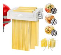 Rouleau à pâtes et accessoire de coupe 3 en 1 pour batteurs sur socle KitchenAid, rouleau à pâtes, un coupe-pâtes, avec séchoir