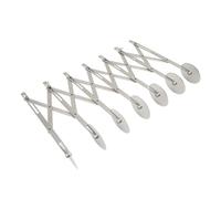 Rouleau à pâtisserie à 7 roues multifonction en acier inoxydable Largeur réglable Coupe-pâte multi-roues pour pizza nouilles