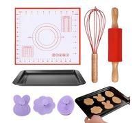 Rouleau à Pâtisserie,Accessoires de Pâtisserie Antiadhésifs de Pâques - Tapis De Rouleau Avec Design Lapin Et Œuf - pour Cookies Pizza Pâtes Fondant Maison