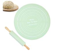 Rouleau à pâtisserie en silicone anti-adhésif - Avec tapis de cuisson en silicone - Kit de rouleaux de cuisson professionnels pour pâte à fondant