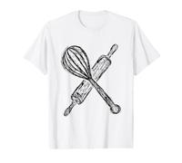 Rouleau à pâtisserie et pétrin à Main Ouvrier Boulanger T-Shirt Graphique avec Valeur