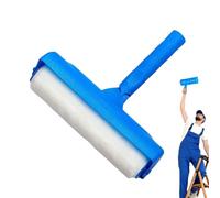 Rouleau à peinture au plafond - Brosse 10 x 9,8 pouces 25,4 x 24,9 cm 210 g, outil d'amélioration de la maison, tête réglable sans éclaboussures | outil manuel en PP bleu et blanc pour Decora