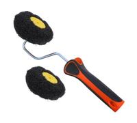 Rouleau à Peinture D'angle avec Tête de Rechange | Nylon Dense et Plastique Léger, Poignée Courbée Ergonomique, pour Reparation Mur et Finition Professionnelle