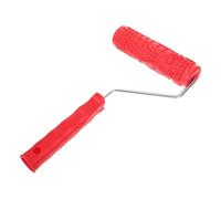 Rouleau à Peinture Décoratif Texturé Rouge Effet Pierre pour Murs | ABS et Métal, Compatible Acrylique et Latex, Motif Galet, Usage Maison et Atelier Céramique