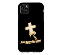 Rouleau à Peinture Faith Covers Every Wall Cross Coque pour iPhone 11 Pro Max