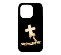 Rouleau à Peinture Faith Covers Every Wall Cross Coque pour iPhone 15 Pro