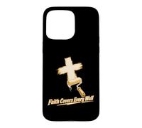 Rouleau à Peinture Faith Covers Every Wall Cross Coque pour iPhone 15 Pro Max