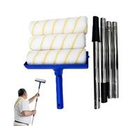 Rouleau à peinture, kit de peinture pratique, rouleau de peinture ergonomique avec manche télescopique pour murs, meubles et plafonds, décoration intérieure, projets de bricolage