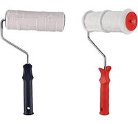 Rouleau à peinture, Lot de 2 outils peinture murale à motifs briques, tampon en caoutchouc, texture, roue poterie, décoration domestique, brosse