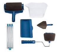 rouleau à peinture,Rouleau de peinture anti-goutte,avec réservoir et bâton extensible,pour Peindre Un Plafond,bleu,8pcs
