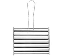 Rouleau à Saucisses pour Grill 1 Set en Acier Inoxydable Argenté | Support Roulant pour Barbecue de Camping, pour Cuire Saucisses et Maïs, Facile à Nettoyer