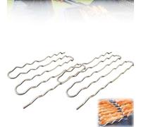 Rouleau à saucisses pour grill, cuiseur automatique rotatif à 360 °, support de barbecue en acier inoxydable pour camping, pique-nique, cuisson uniforme des saucisses et des brochettes, argenté, 25 cm