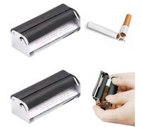 Rouleau à Tabac,70mm Dispositif à cigarettes,Machine à Rouler Les Cigarettes,2pcs Manuelle Rouleau à Cigarettes,Rouleuse de cigarette Manuel Portable