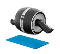 Rouleau abdominal | Entraînement musculaire double roue - Genouillère incluse - Entraîneur compact de force de pour intérieur et extérieur, maison, salle de sport, dortoir