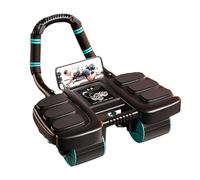 Rouleau abdominal Fitness | Entraîneur automatique à rebond à 4 roues | Poignée antidérapante et cadre en ABS | Parfait pour les entraînements à domicile et à la salle de sport | Force abdominale et