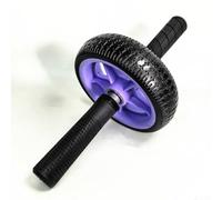 Rouleau abdominal robuste avec pneu antidérapant et large prise en main pour entraînement des muscles abdominaux à domicile Noir (violet + noir)