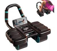 Rouleau Abdominale à Rebond Automatique,Rouleau Abdominal à Quatre Roues avec Appui Coudes,Idéal pour le Fitness en Famille, Gym (Noir)