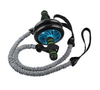 Rouleau Abdominale Rouleau Ab à doubles roues, 2 pièces | Corde de traction élastique d'exercice de bande de résistance d'entraîneur extensible
