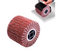 Rouleau abrasif, brosse pour machine satinée, meulage, mat et satinage de surfaces en bois et en métal, bagues abrasives grain 60 (grain 60)