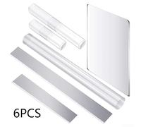 Rouleau Acrylique Argile + Gratteoirs pour DIY | Acrylique transparent pour robuste, coupe nette, pour facile à nettoyer, pour argile polymère et autodurcissante