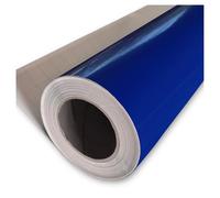 Rouleau adhésif Bleu Cobalt aspect brillant 61,5 cm x 5 m, vinyl autocollant multi usage vendu au mètre, adhésif de décoration au mètre