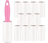 Rouleau Adhesif de Poils pour Animaux de Compagnie,Lot de à Peluches Recharge Brosse 11 Rouleaux de 60 Feuilles en Diagonale