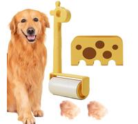Rouleau Adhésif, Enleve-Peluche Réutilisable, Outil De Nettoyage Réutilisable Brosse Portable En Forme De Girafe Pour Chiens Et Chats Animaux Linge Tapis Meubles Voiture Et Voyage