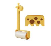 Rouleau Adhésif Pour Poils D'animaux Extra Collant,Rouleau à Poils - Brosse Nettoyante Forme Girafe Pour Meubles Tapis Voyage Lessive Chats