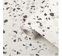 Ambiance Sticker Rouleau Adhésif Sol Terrazzo Anti-dérapant Etanche au Mètre pour Salon, Chambre et Salle à Manger - H60 cm x L4 m