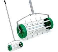 ROULEAU AERATEUR DE JARDIN, SCARIFICATEUR MANUEL POUR PELOUSE ET GAZON