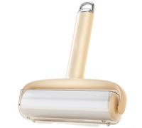 Rouleau anti-peluches efficace avec grande surface de contact pour un nettoyage rapide des poils d'animaux des pulls et canapés en un seul passage (A)