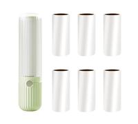 Rouleau anti-peluches pour les déplacements - Réutilisable - Rouleau Collant - Avec 6 mini recharges - 1 dévidoir - Pour vêtements, canapé, poils d'animaux