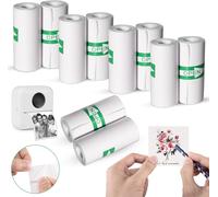 Rouleau Appareil Photo Enfant 10 Rouleaux Auto-adhésif Rouleau Papier Appareil Photo Enfant Papier Thermique Blanc,Sans Encre pour Appareil Photo Instantané Enfant,Mini Imprimante,55mm*3M