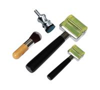 Rouleau applicateur de 2,5 cm et 5,1 cm pour Feuilles métalliques (Or/Argent) de qualité Automobile (Rouleau et plumeau) avec Outil de lissage et Brosse à épousseter Permet de créer des Effets 3D
