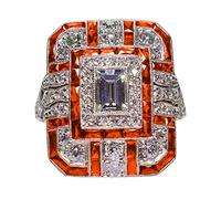 Rouleau Bijoux Bijoux avec diamants, proposition d'anniversaire, bague de fiançailles nuptiale Porte-clés Nettoyeur Anneaux (Red, 8)