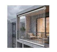 Rouleau Bli résistant aux intempéries en PVC résistant au vent et à la pluie, volets roulants thermiques faciles à installer pour balcon, terrasse, tonnelle, bureau, hôtel (l 90 x H 100 cm)