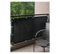 Rouleau Brise Vue Balcon Noir, Panneau PVC Perforé pour Garde-Corps avec Attaches, Écran Découpable pour Terrasse, Jardin, Clôture et Fenêtre(80x100cm/31.5x39.4in)