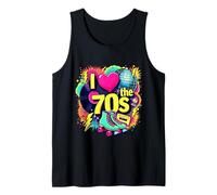 Rouleau Cassette rétro en Vinyle avec Inscription « I Love The 70s » Débardeur