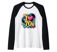 Rouleau Cassette rétro en Vinyle avec Inscription « I Love The 70s » Manche Raglan